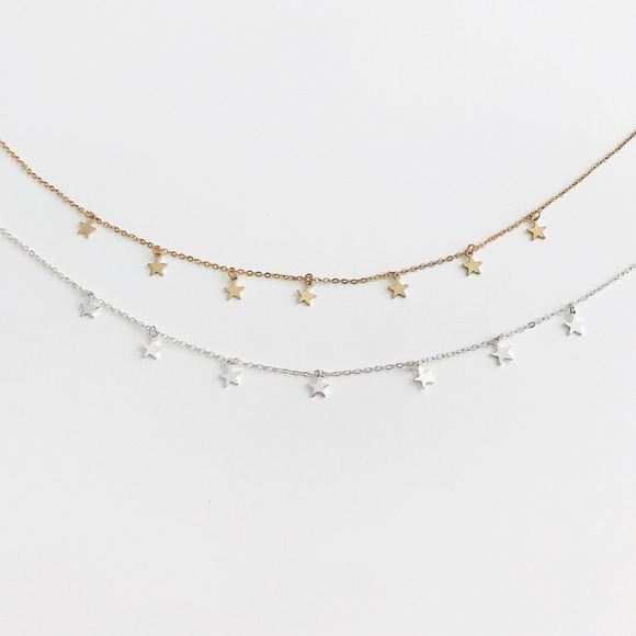 Dainty Star Choker Necklace Gold Silver | 2/$18 - Picture 5 of 6